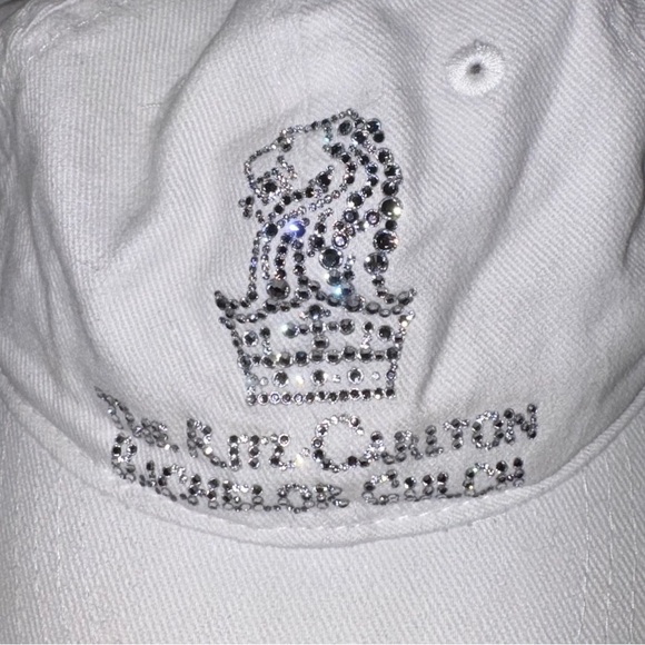 Ritz Carlton Bachelor Gulch Colorado Hat Cap Rhinestone White Silver Sparkles - Picture 2 of 5